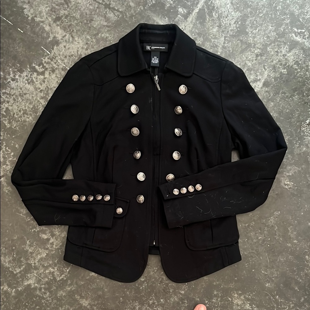 Inc International Concepts Black Military Style J… - image 1